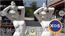 Statuetă fata erotică, alb marmorat, model S26.