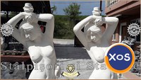 Statuetă fata erotică, alb marmorat, model S26. - 1