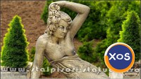 Statuetă jardinieră flori, auriu patinat, model J12. - 1