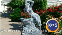 Statuetă jardinieră flori, gri patinat, model J12. - 3