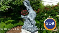 Statuetă jardinieră flori, gri patinat, model J12. - 4