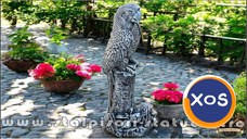 Statuetă papagal, gri patinat, model S79.