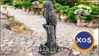 Statuetă papagal, gri patinat, model S79. - 2
