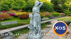 Statuetă țărăncuța la cișmea, gri patinat, model S51.