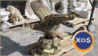 Statuetă vultur, acvilă, șoim, auriu patinat, model S35. - 4