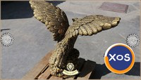 Statuetă vultur, acvilă, șoim, auriu patinat, model S35. - 6
