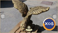 Statuetă vultur, acvilă, șoim, auriu patinat, model S35. - 6