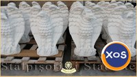 Statuetă vultur, acvilă, șoim, uliu, alb marmorat, model S13. - 3