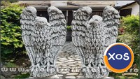 Statuetă vultur, acvilă, șoim, uliu, gri patinat, model S13. - 1
