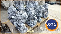 Set statuete lei cu blazon, gri patinat, model S2. - 3