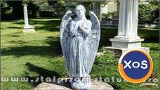 Statuetă îngeraș mare, gri patinat, model S20.