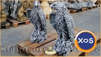 Statuete vulturi, acvile, șoimi, uliu, gri antichizat, model S82. - 2