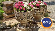 Vază ornament versace, arămiu patinat, model V8.