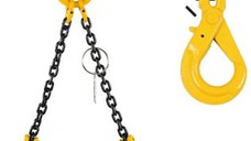 Sistem de ridicare din lant cu 2 brate cu carlige cu autoblocare