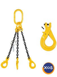 Sistem de ridicare din lant cu 2 brate cu carlige cu autoblocare - 4