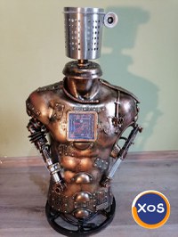 Lampă manechin stil mecanic-industrial,steampunk,vintage - 9