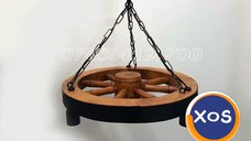 Candelabru din roata lemn