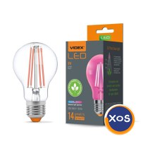 Bec LED pentru creșterea plantelor VIDEX-E27-R80-9W-FITO - 1