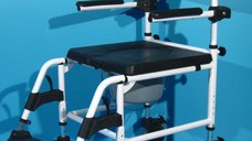 Scaun cu WC si rotile din aluminiu  Mobilex
