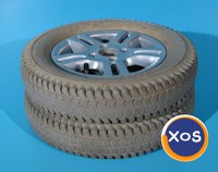 Roata originala cu cauciuc si camera pentru carucior electric 3.00-8 - - 3