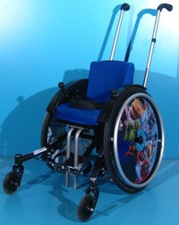 Scaun cu rotile activ copii din aluminiu Sorg / sezut 27 cm - 1