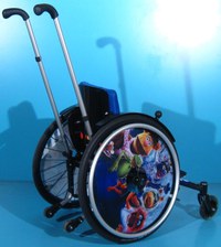 Scaun cu rotile activ copii din aluminiu Sorg / sezut 27 cm - 5