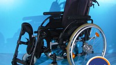 scaun cu rotile din aluminiu handicap latime sezut 45 cm