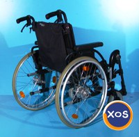scaun cu rotile din aluminiu handicap latime sezut 45 cm - 7