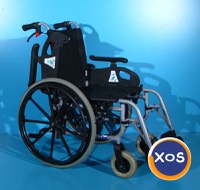 Scaun cu rotile din aluminiu Minos / latime sezut 44 cm - 3