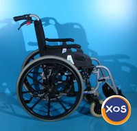 Scaun cu rotile din aluminiu Minos / latime sezut 44 cm - 4