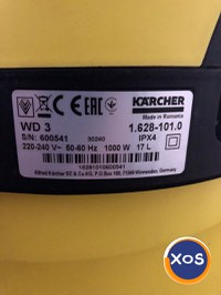 aspirator multifuncțional Karcher WD 3.  1.628-101.0   17L.1000W. - 3