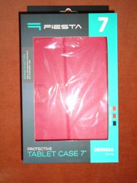Husa noua  universala  pentru tableta 7”, rosie, din piele ecologica, Model FIESTA GEORGIA  MTE7003 - 1
