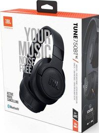 Casti Audio Over the Ear JBL Tune 750, Wireless, Bluetooth, Noise cancelling, Autonomie 15 ore, Negru,sigilat - 1
