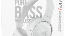 Casti On Ear JBL Tune 510, Wireless, Bluetooth, Autonomie 40 ore, Alb,sigilat