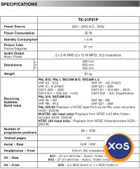 TV CRT Panasonic TX-21AT1P si TX-21PZ1P 51 cm diagonala display - 4