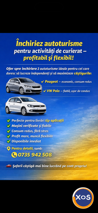 📌 Închiriez autoturisme pentru livrări (Glovo / curierat) – contract - 1