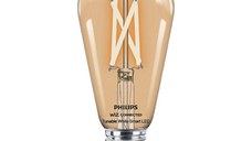 Bec LED inteligent vintage (decorativ) Philips Filament Bulb Clear ST64, Wi-Fi, Bluetooth, E27, 7W (60W), 806 lm, lumina alba (2