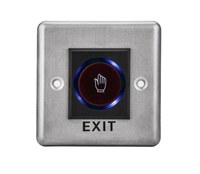 Buton de iesire cu infrarosu, incastrabil, ND-EB15-1 Iesirecontact:NO/NC Icon: hand LED stare Bi-color: albastru- verdeDistanta - 1