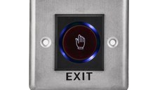 Buton de iesire cu infrarosu, incastrabil, ND-EB15-1 Iesirecontact:NO/NC Icon: hand LED stare Bi-color: albastru- verdeDistanta