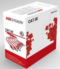 Cablu U/UTP cat. 5E Hikvision, DS-1LN5E-S, 4x24AWG, material cupru integral, ANSI/TIA-568-C.2 PVC, cutie 305 metri. - 1