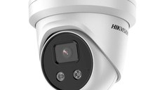 Camera supraveghere Hikvision IP turret DS-2CD2346G2-IU(2.8mm)C, 4MP, Acusens - filtrarea alarmelor false dupa corpul uman si ma