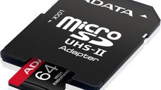 Card de memorie ADATA microSDXC 64GB, UHS-I Class 10, cu adaptor SD