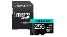 Card de Memorie MicroSD ADATA 256GB, Adaptor SD, Class 10