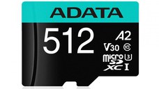 Card de Memorie MicroSD ADATA 512GB, Adaptor SD, Class 10