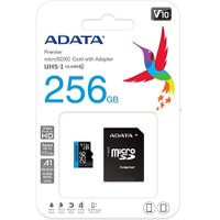 Card de Memorie MicroSD ADATA Premier, 256GB, Adaptor SD, Class 10 - 1