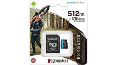 Card de Memorie MicroSD Kingston Canvas GO Plus, 512GB, Adaptor SD, Class 10