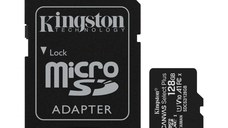 Card de Memorie MicroSD Kingston Select Plus, 128GB, Adaptor SD, Class 10