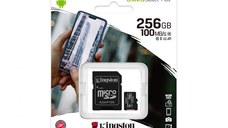 Card de Memorie MicroSD Kingston Select Plus, 256GB, Adaptor SD, Class 10