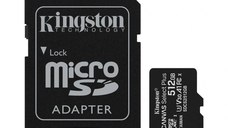 Card de Memorie MicroSD Kingston Select Plus, 512GB, Adaptor SD, Class 10