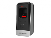 Cititor biometric si card MIFARE Hikvision, DS-K1201AMF citeste carduri MIFARE, capacitate amprente 5000 suporta RS485 buzzer, d - 1